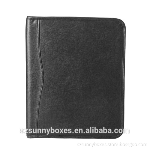China Factory Made High Quality Note Pad Holding Leather Portfolio File Bag